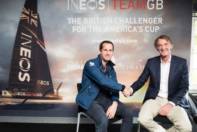 Sir Ben Ainslie with INEOs chairman Jim Ratcliffe