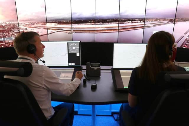 The operations room at National Air Traffic Services (NATS) Swanwick in Hampshire