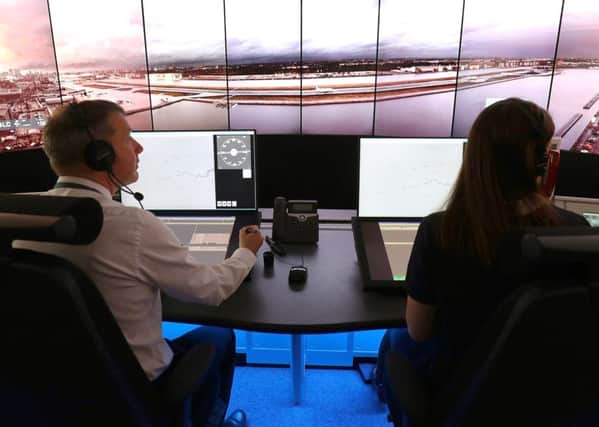 The operations room at National Air Traffic Services (NATS) Swanwick in Hampshire