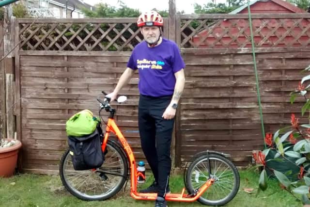 Alan Parr is ready to take on the 260 mile scooter challenge