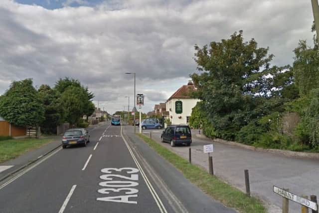 Havant Road, Hayling Island, close to the Yew Tree Inn. Credit: Google Street View