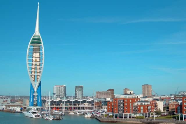 A view of Gunwharf Quays and the Spinnaker Tower