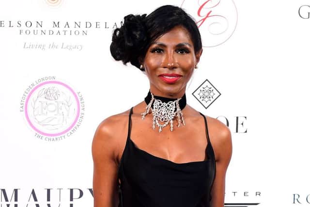 Cheryl was lucky enough to sit next to 1980s pop star Sinitta, pictured here at a previous event   Picture: PA
