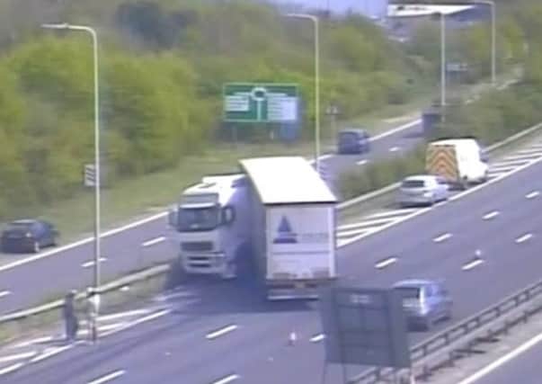 A jack-knifed lorry on the A27 eastbound has bought traffic to a halt. Picture: Highways England