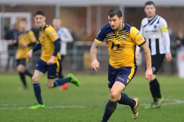 Craig McAllister was on target for Gosport Borough at Dunstable.