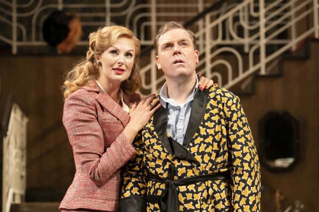 Katherine Kingsley and Rufus-Hound

in Present Laughter at Chichester Festival Theatre 
Credit: Johan Persson / ArenaPAL