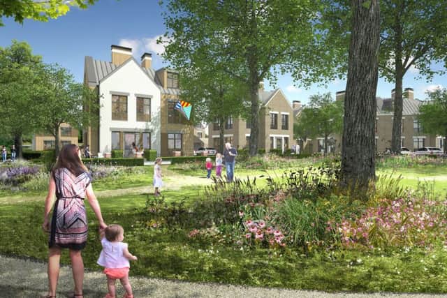 CGI of homes set to be built on the former site of villas in the grounds of St James' Hospital. Picture: Homes Agency