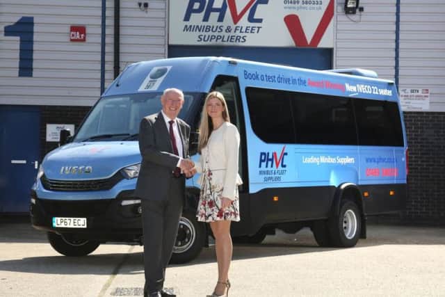 PHVC managing director Paul Huxford and Karen Webb of IVECO