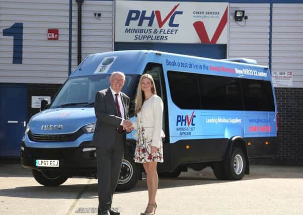 PHVC managing director Paul Huxford and Karen Webb of IVECO