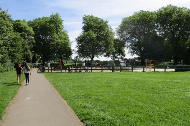 The child play area park at Baffins Pond