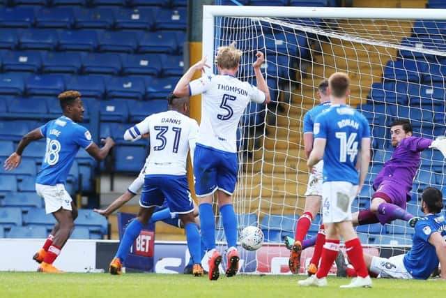Pompey suffered a 1-0 defeat at Bury. Picture: Joe Pepler