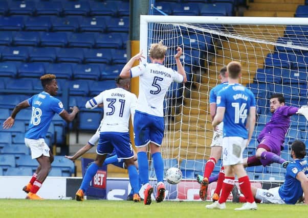 Pompey suffered a 1-0 defeat at Bury. Picture: Joe Pepler