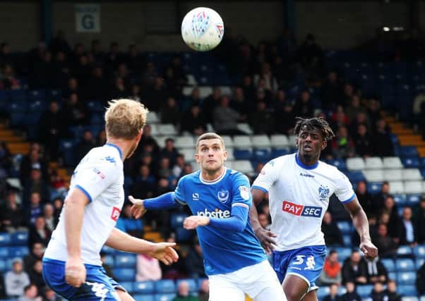 Pompey lost 1-0 against Bury in their League One match at Gigg Lane. Picture: Joe Pepler
