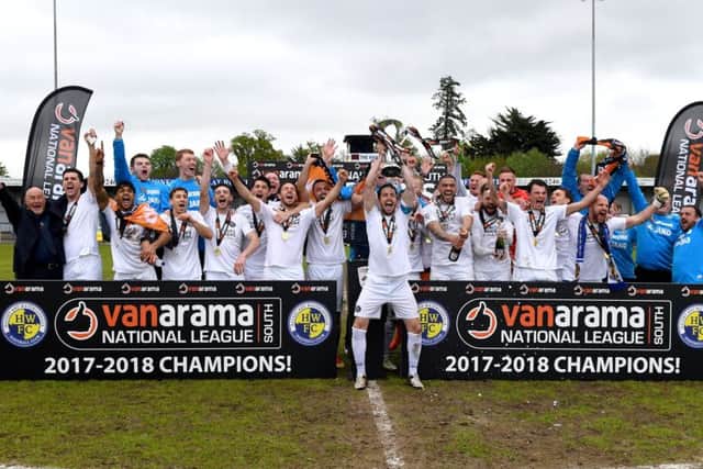 The Hawks are crowned National League South champions Picture: Neil Marshall