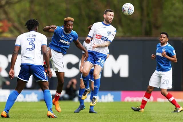 Jamal Lowe did his best to create for Pompey. Picture: Joe Pepler