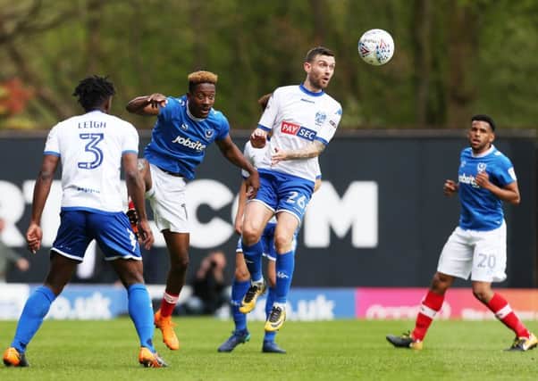 Jamal Lowe did his best to create for Pompey. Picture: Joe Pepler