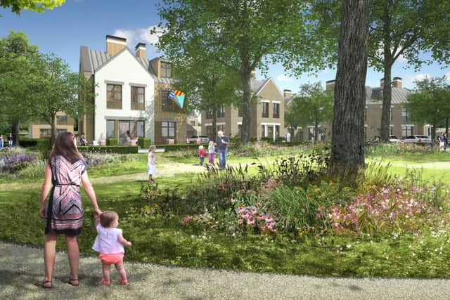 CGI of homes set to be built on the former site of villas in the grounds of St James' Hospital. Picture: Homes Agency