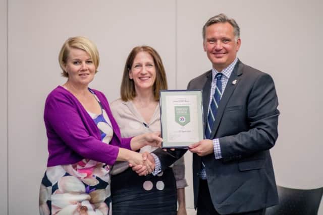 Solent NHS Trust has signed up to the Forces4Change initiative. From left  Solent chief executive Sue Harriman, chief operating officer Portsmouth for Solent NHS Trust Sarah Austin and Tim Jones, the founder of ExForcesNet