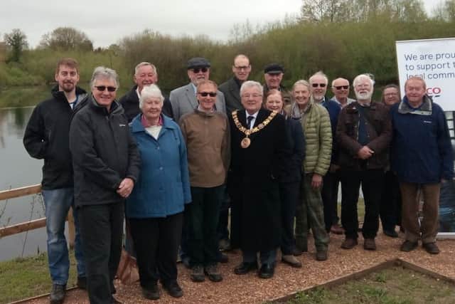 Winchester Mayor, Councillor David McLean, at the official opening of the new viewing area at North Pond