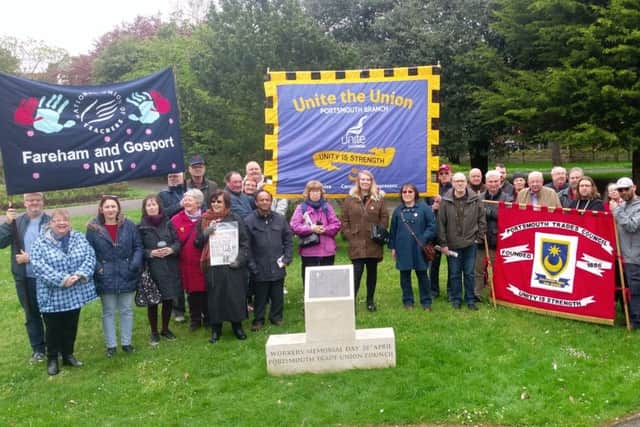 Union representatives in Victoria Park