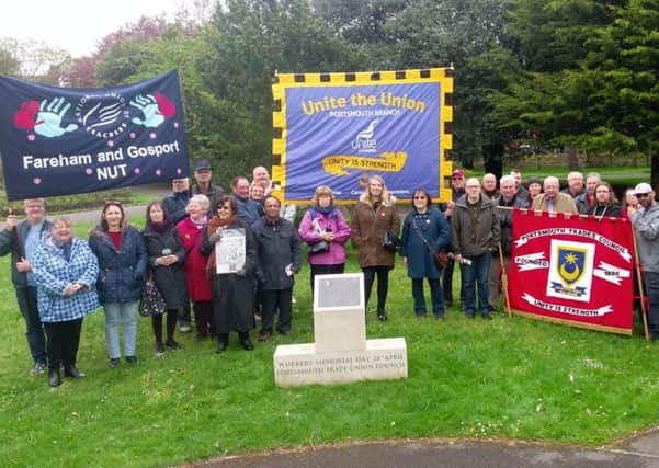 Union representatives in Victoria Park