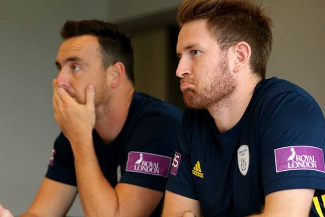 Kyle Abbott and Liam Dawson, right, played well for Hampshire. Picture: Chris Moorhouse