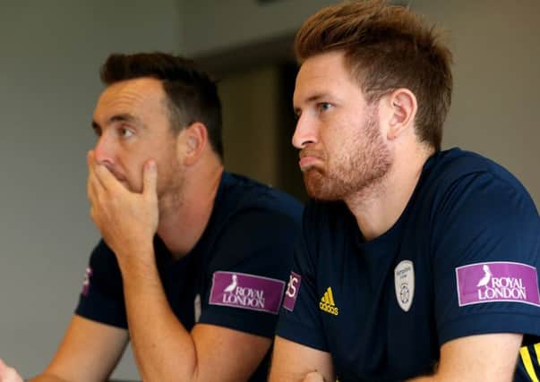 Kyle Abbott and Liam Dawson, right, played well for Hampshire. Picture: Chris Moorhouse