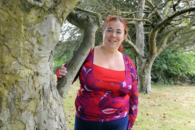 Kimberly Barrett from Keep Milton Green, in the grounds of St James's Hospital
Picture: Malcolm Wells (160903-4932)