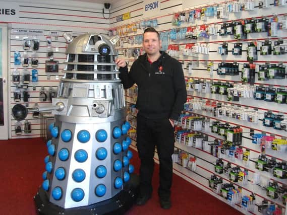 Grahame March from The Refill Centre with Dalek Ray