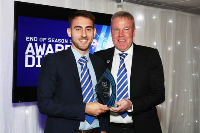 Ben Close was awarded Pompey's Young Player of the Season. Picture: Joe Pepler/ PinPep