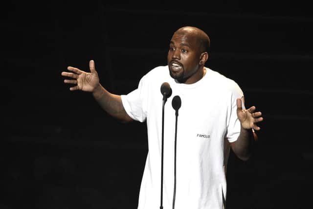 Rapper Kanye West has been slammed by Hollywood for his comments on slavery  (Photo by Chris Pizzello/Invision/AP, File)