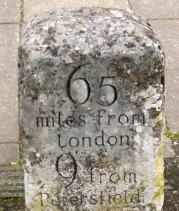 The milepost at Cowplain.