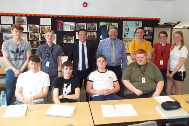 Alan Mak MP with politics students from Havant & South Downs College