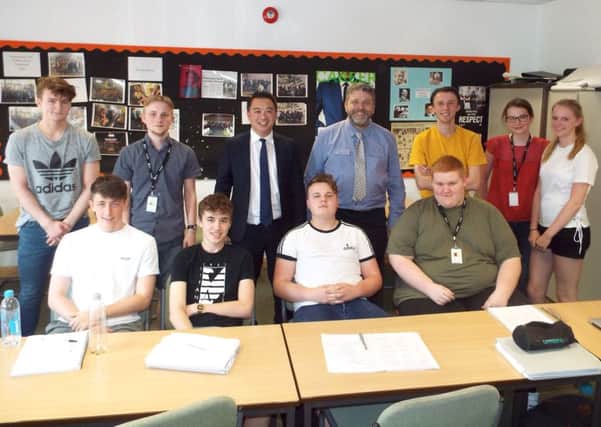 Alan Mak MP with politics students from Havant & South Downs College