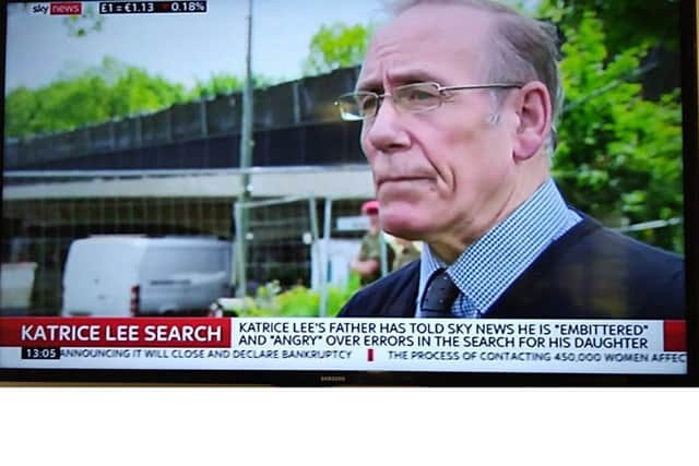 Katrice Lee's father Richard speaking on Sky News in Germany today