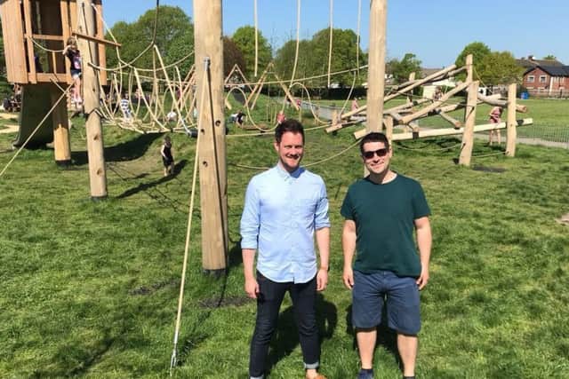 Portsmouth South MP Stephen Morgan, left, with Fratton Cllr Tom Coles