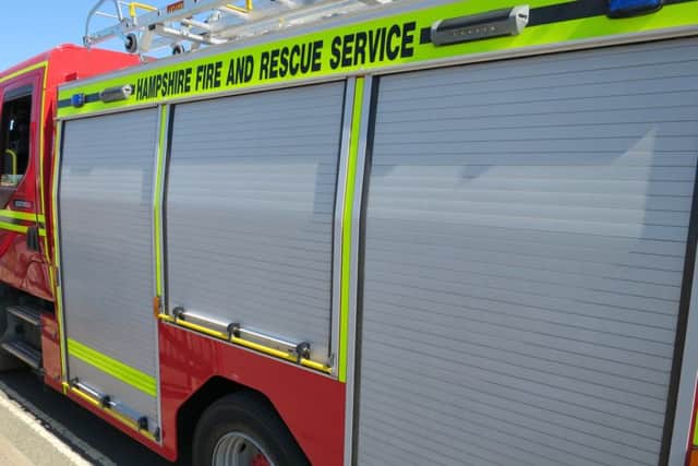 A fire started in a kitchen in Fareham.