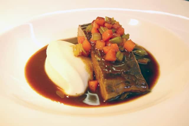 Braised beef skirt