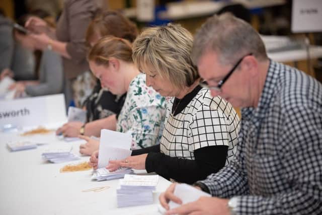 Checking the postal votes at Havant Leisure CentrePicture: Vernon Nash (180503 - ELECTION HAVANT - 011) PPP-180305-231155006