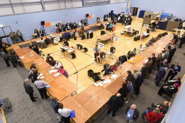 The count at Gosport last night Picture: Duncan Shepherd