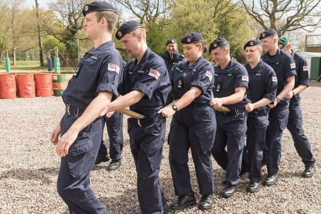 Fast-track trainees on their apprenticeship training at HMS Collingwood