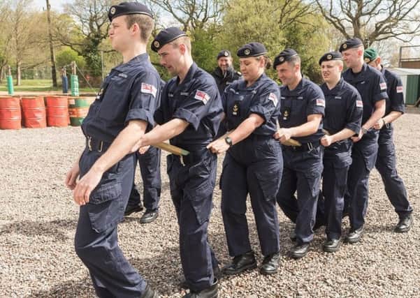 Fast-track trainees on their apprenticeship training at HMS Collingwood