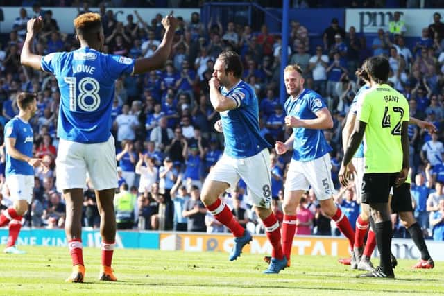 Brett Pitman celebrates. Picture: Joe Pepler