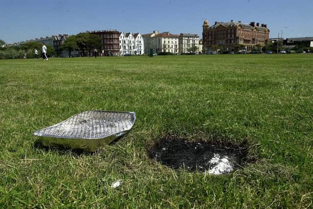 Barbecue debris on Southsea Common. Picture: Ian Hargreaves