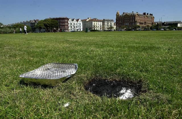Barbecue debris on Southsea Common.
 Picture: Ian Hargreaves
