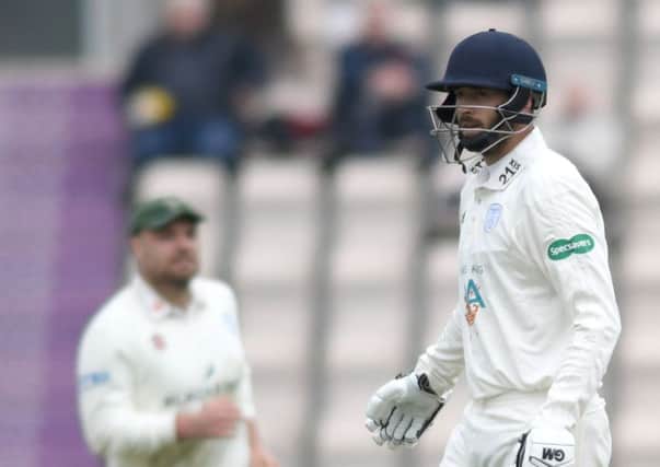 James Vince saw his side battle on a tough day. Picture: Neil Marshall