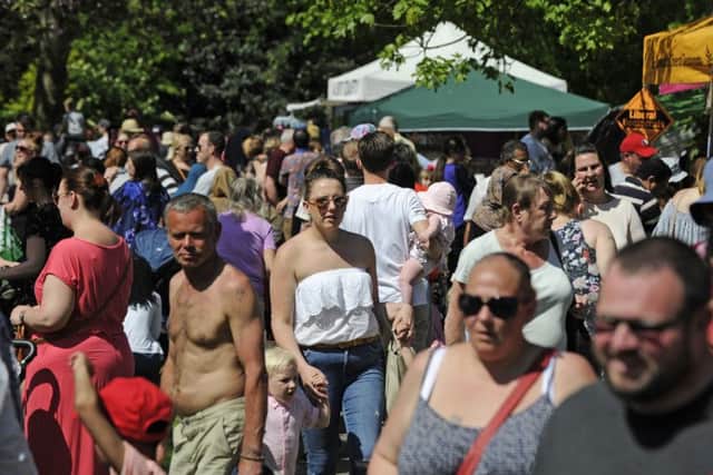 Bright sunshine greets crowds at the St Mary's Church fair Picture Ian Hargreaves (180471-1)