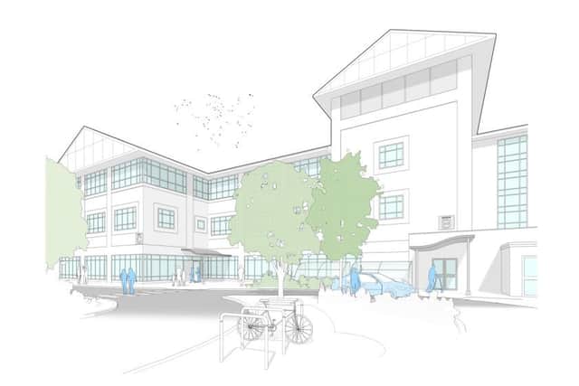 An artist's impression of Block B at St Mary's Hospital