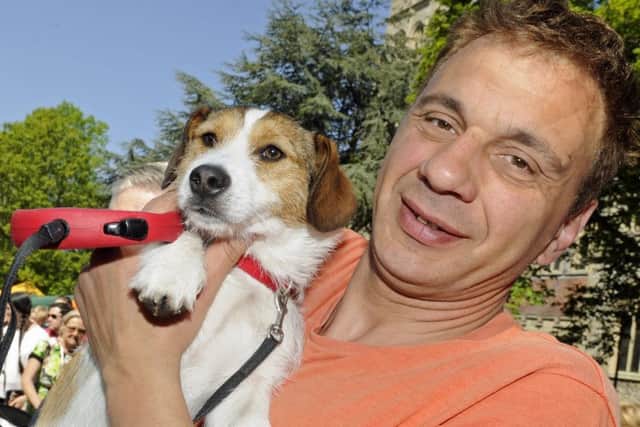 Gilbert Kulakowski and his dog Bruno at the St Mary's Church May fair 
 Picture: Ian Hargreaves