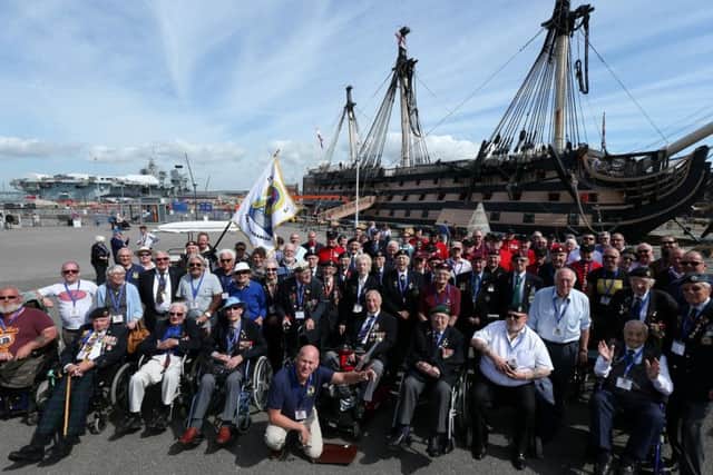 Military Veterans visit Portsmouth's Historic Naval Dockyard                Picture: Chris Moorhouse